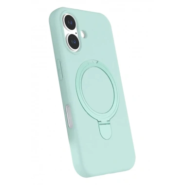 Mey İthalat®   iPhone 16 Regal Magsafe Standlı Kapak - Su Yeşili