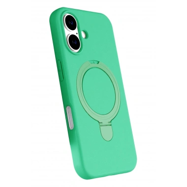 Mey İthalat®   iPhone 16 Regal Magsafe Standlı Kapak - Yeşil