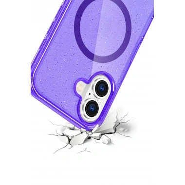 Mey İthalat®   iPhone 16 Star Magsafe Kapak - Mor