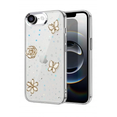 Mey İthalat®   iPhone 16E Fiyonk Desenli Kapak - Desen 10