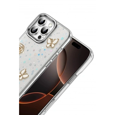 Mey İthalat®   iPhone 16E Fiyonk Desenli Kapak - Desen 3