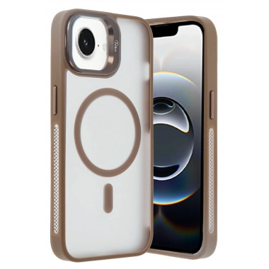 Mey İthalat®  iPhone 16E Flet Lens Magsafe Kapak - Gold