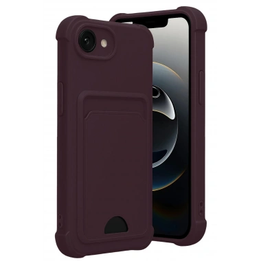 Mey İthalat®   iPhone 16E Kelvin Kartvizitli Silikon - Derin Mor