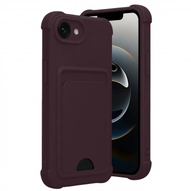 Mey İthalat®   iPhone 16E Kelvin Kartvizitli Silikon - Derin Mor