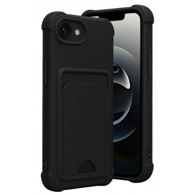 Mey İthalat®   iPhone 16E Kelvin Kartvizitli Silikon - Siyah