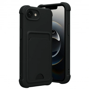 Mey İthalat®   iPhone 16E Kelvin Kartvizitli Silikon - Siyah