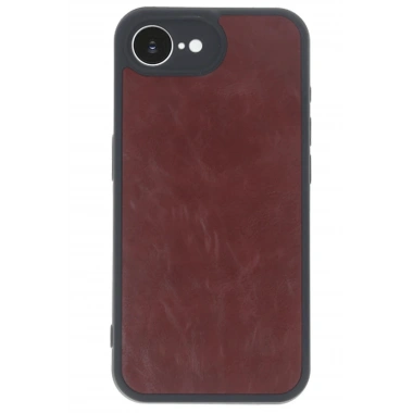 Mey İthalat®  iPhone 16E Kılıf Aras Deri Kapak - Bordo