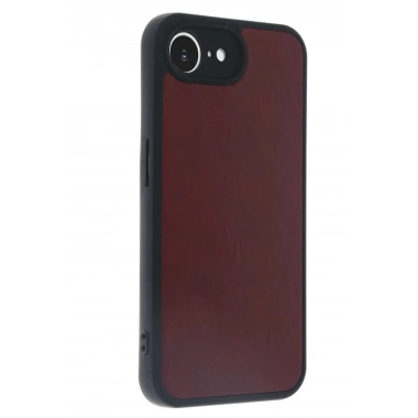 Mey İthalat®  iPhone 16E Kılıf Aras Deri Kapak - Bordo