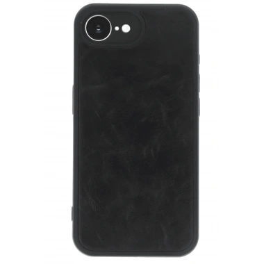 Mey İthalat®  iPhone 16E Kılıf Aras Deri Kapak - Siyah