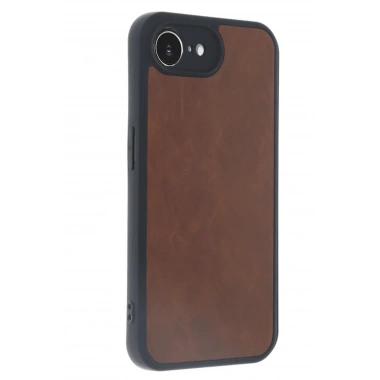 Mey İthalat®  iPhone 16E Kılıf Aras Deri Kapak - Taba