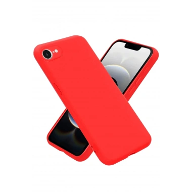 Mey İthalat®  iPhone 16E Kılıf First Silikon - Kırmızı