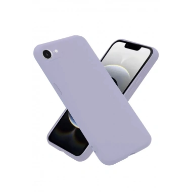 Mey İthalat®   iPhone 16E Kılıf Nano içi Kadife Silikon - Lila