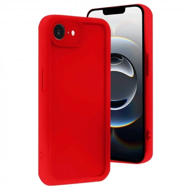 Mey İthalat®  iPhone 16E Kılıf Viera Silikon - Kırmızı