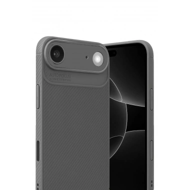 Mey İthalat®   iPhone 17 Air Auto Focus Karbon Kapak - Gri