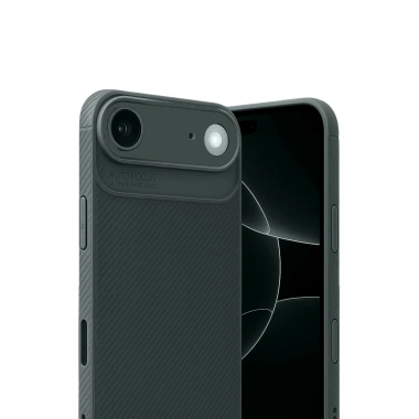 Mey İthalat®   iPhone 17 Air Auto Focus Karbon Kapak - Koyu Yeşil