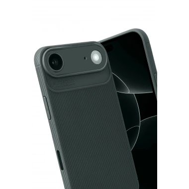 Mey İthalat®   iPhone 17 Air Auto Focus Karbon Kapak - Koyu Yeşil