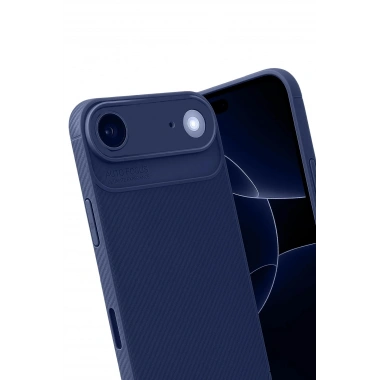 Mey İthalat®   iPhone 17 Air Auto Focus Karbon Kapak - Lacivert