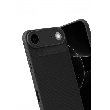 Mey İthalat®   iPhone 17 Air Auto Focus Karbon Kapak - Siyah