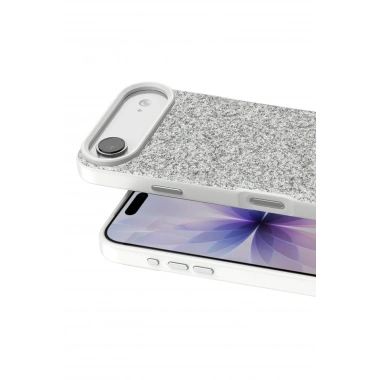 Mey İthalat®   iPhone 17 Air Bright Simli Kapak - Beyaz