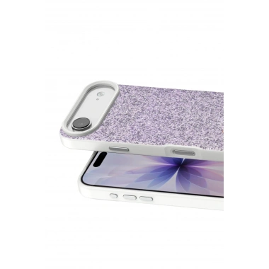 Mey İthalat®   iPhone 17 Air Bright Simli Kapak - Lila