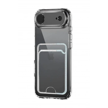 Mey İthalat®   iPhone 17 Air Kart Şeffaf Silikon - Şeffaf