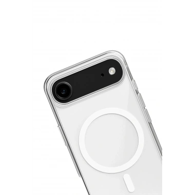 Mey İthalat®  iPhone 17 Air Kılıf Magneticsafe Şeffaf Silikon - Şeffaf