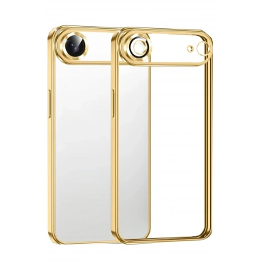 Mey İthalat®   iPhone 17 Air  Lensli Silikon - Gold
