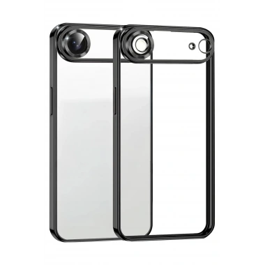 Mey İthalat®   iPhone 17 Air  Lensli Silikon - Siyah
