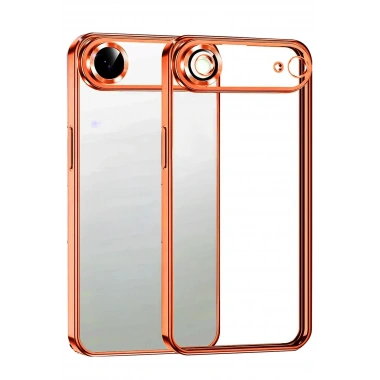 Mey İthalat®   iPhone 17 Air  Lensli Silikon - Turuncu