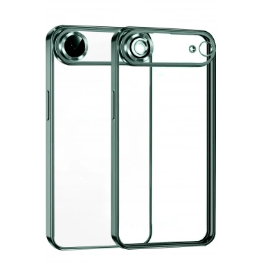 Mey İthalat®   iPhone 17 Air  Lensli Silikon - Yeşil