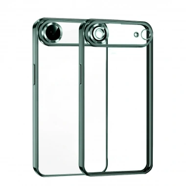 Mey İthalat®   iPhone 17 Air  Lensli Silikon - Yeşil