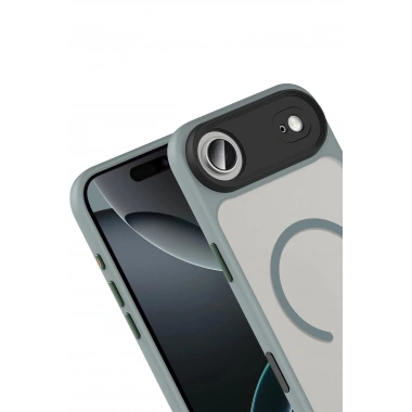 Mey İthalat®   iPhone 17 Air Megane Magsafe Kapak - Titan Gri
