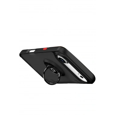 Mey İthalat®   iPhone 17 Air Montreal Yüzüklü Silikon Kapak - Siyah