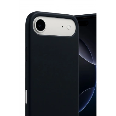 Mey İthalat®   iPhone 17 Air Nano içi Kadife Silikon - Siyah