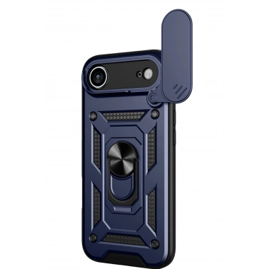 Mey İthalat®   iPhone 17 Air Pars Lens Yüzüklü Silikon - Lacivert