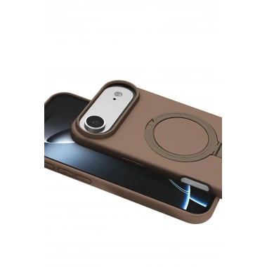 Mey İthalat®   iPhone 17 Air Regal Magsafe Standlı Kapak - Çöl Titanyum