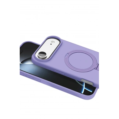 Mey İthalat®   iPhone 17 Air Regal Magsafe Standlı Kapak - Lila