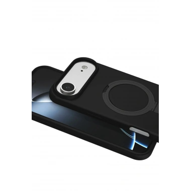 Mey İthalat®   iPhone 17 Air Regal Magsafe Standlı Kapak - Siyah