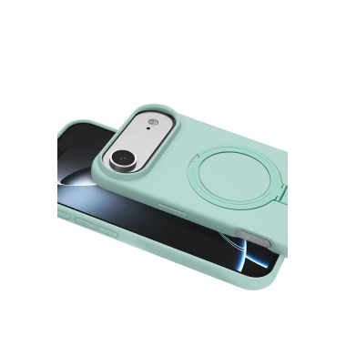 Mey İthalat®   iPhone 17 Air Regal Magsafe Standlı Kapak - Su Yeşili