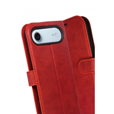 Mey İthalat®   iPhone 17 Air Trend S Plus Kapaklı Kılıf - Kırmızı