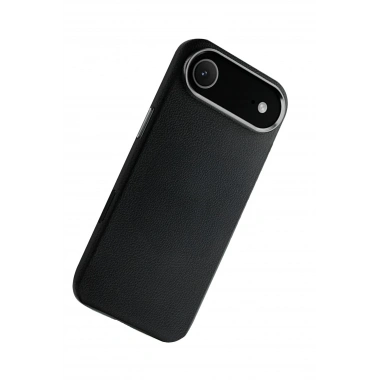 Mey İthalat® iPhone 17 Air Wonder Deri Magsafe Kapak - Siyah