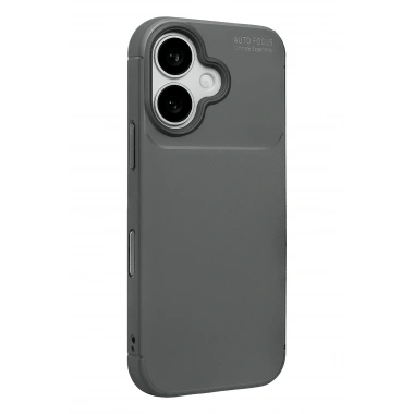 Mey İthalat®   iPhone 17 Auto Focus Karbon Kapak - Gri