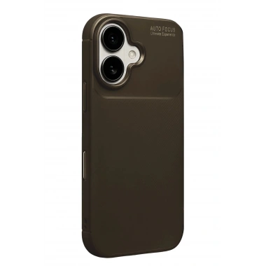 Mey İthalat®   iPhone 17 Auto Focus Karbon Kapak - Kahverengi