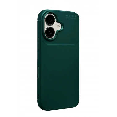 Mey İthalat®   iPhone 17 Auto Focus Karbon Kapak - Koyu Yeşil