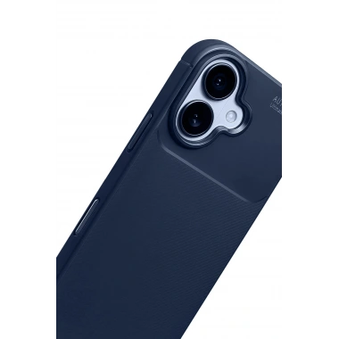 Mey İthalat®   iPhone 17 Auto Focus Karbon Kapak - Lacivert