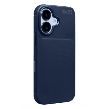 Mey İthalat®   iPhone 17 Auto Focus Karbon Kapak - Lacivert