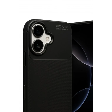 Mey İthalat®   iPhone 17 Auto Focus Karbon Kapak - Siyah