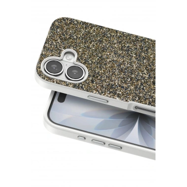 Mey İthalat®   iPhone 17 Bright Simli Kapak - Çöl Titanyum