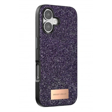 Mey İthalat® iPhone 17 Bright Simli Kapak - Derin Mor