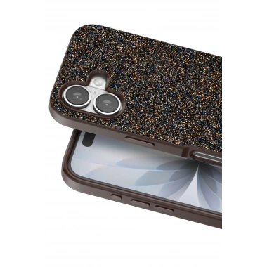 Mey İthalat® iPhone 17 Bright Simli Kapak - Gold